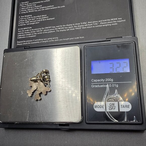 VTG Zuni Sterling Silver Inlay Hummingbird Dangle Earrings 1.25" Multi Gemstone - Picture 9 of 10